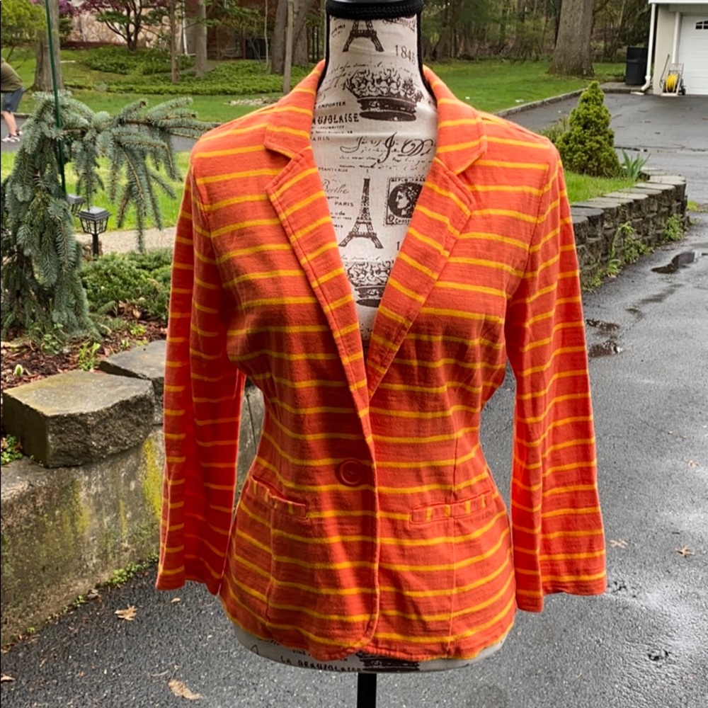 CASLON COTTON ORANGE  BLAZER—MEDIUM